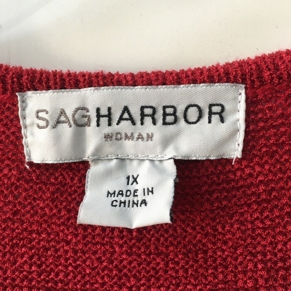 Like New SagHarbor Plus Size 1/2 Sleeve Knit Cardigan - Picture 2 of 2